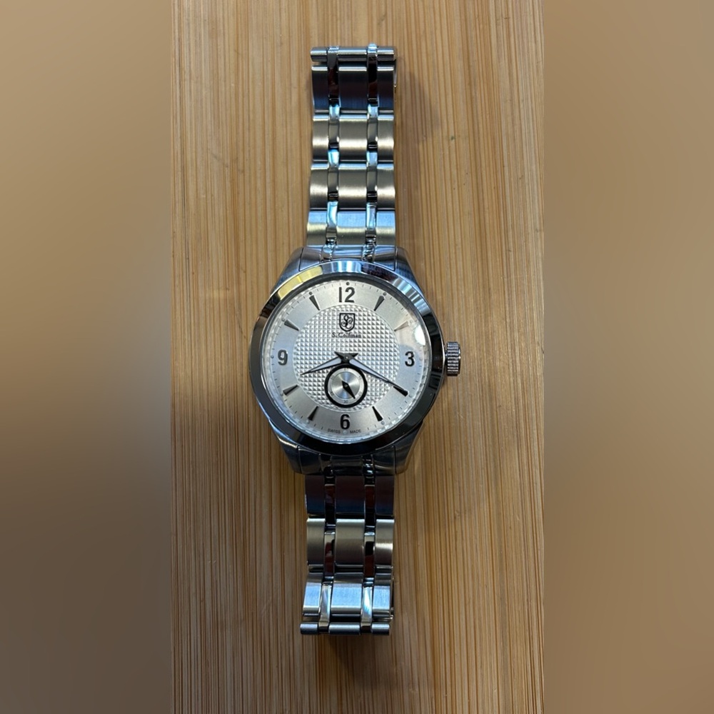 S CoifmanWatch With 45mm Silver Face with Silver Bracelet